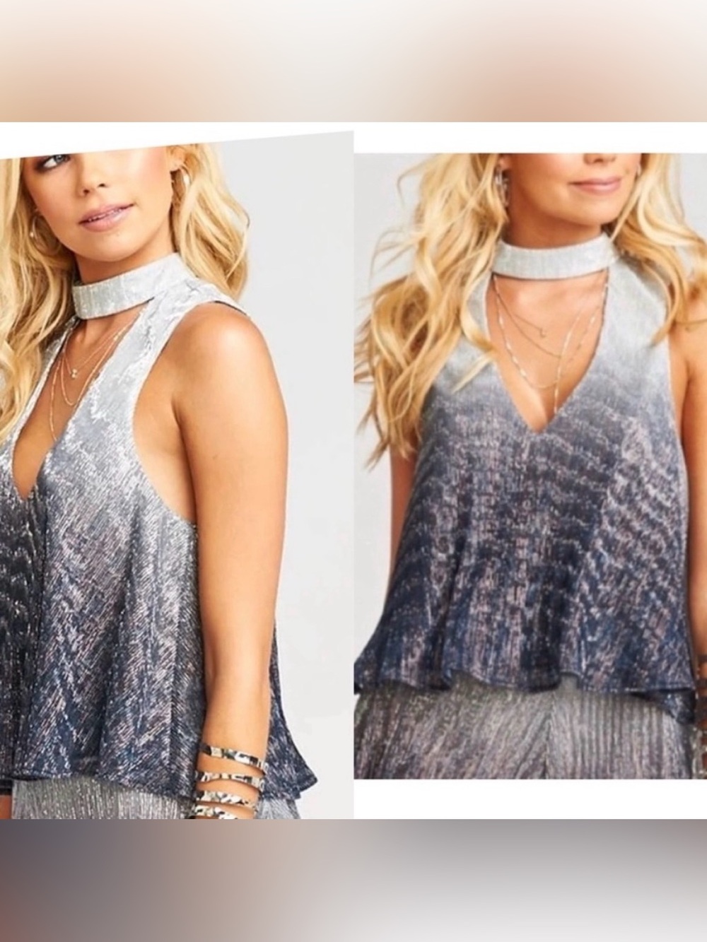 Show Me Your Mumu - Metallic Ombre Shimmer “Casey Top”
